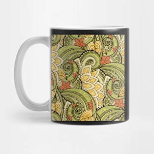 Paisley Print with Vintage Floral Motifs Mug